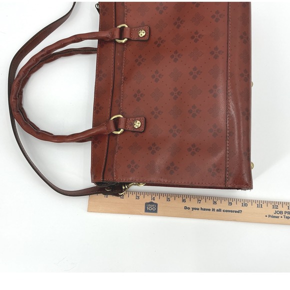 Patricia Nash Cognac Leather Satchel Crossbody w/ Dust‎ Bag & Papers - Picture 11 of 11